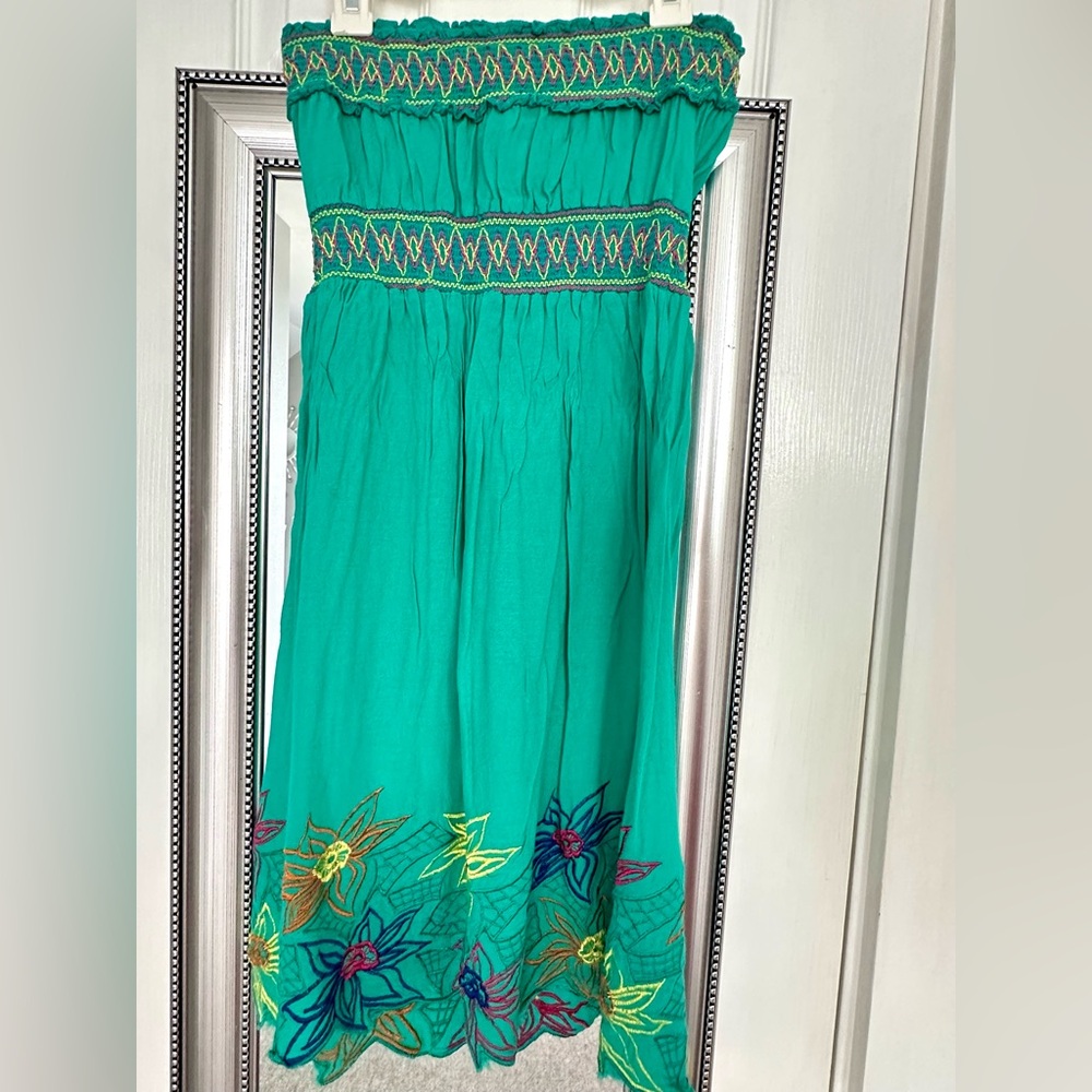 Sea Green Strapless Dress